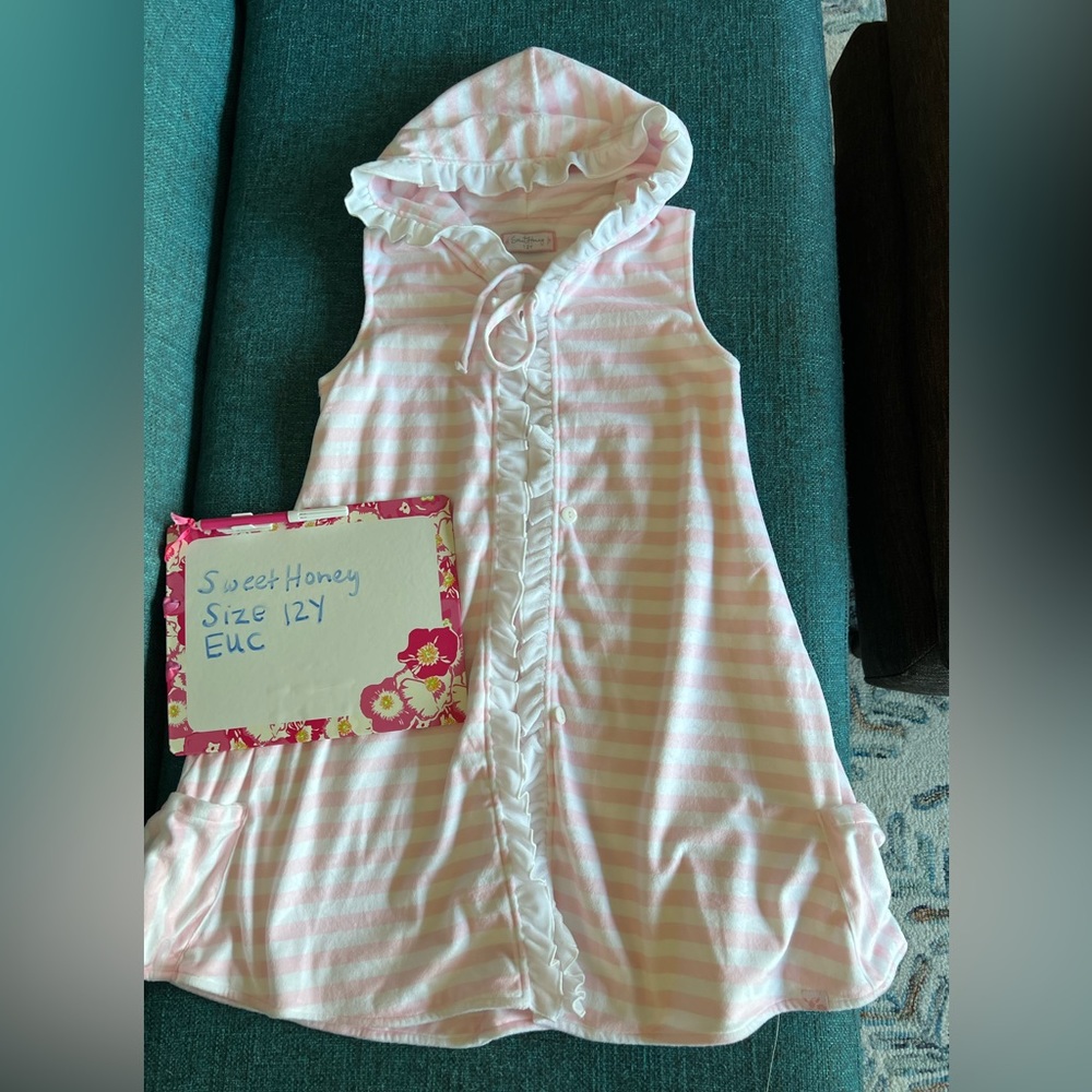 SweetHoney Pink Stripe Swim Cover Up